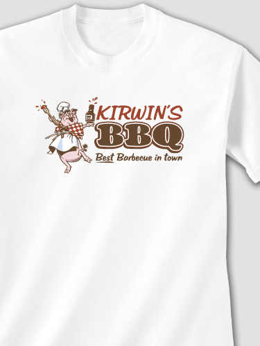 BBQ White Adult T-Shirt