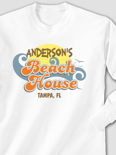 Beach House White Adult Long Sleeve