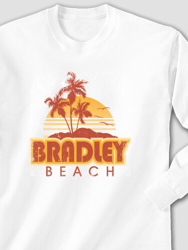 Beach White Adult Long Sleeve