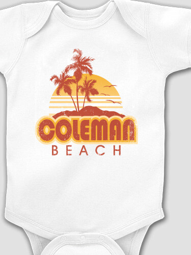 Beach White Baby Bodysuit