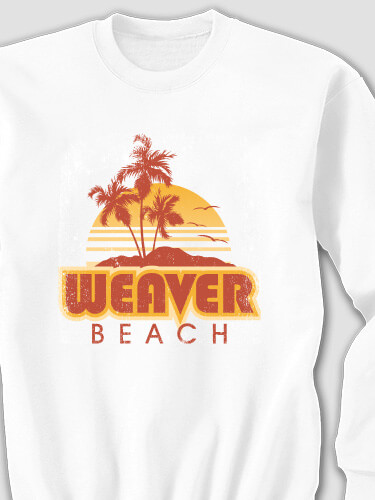 Beach White Adult Sweatshirt
