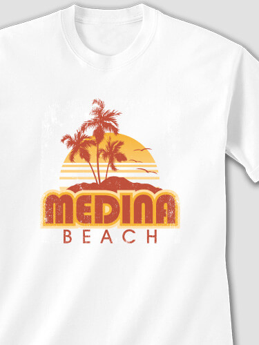 Beach White Adult T-Shirt