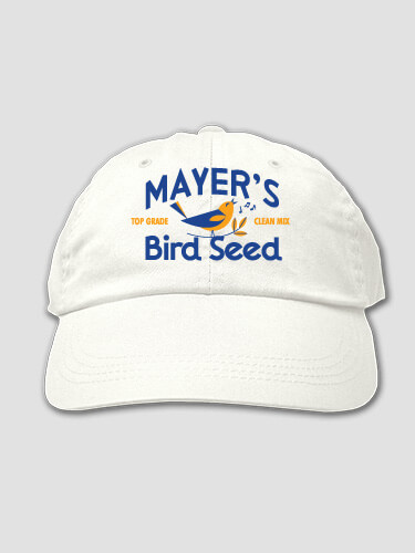 Bird Seed White Embroidered Hat