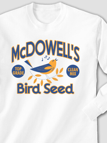 Bird Seed White Adult Long Sleeve