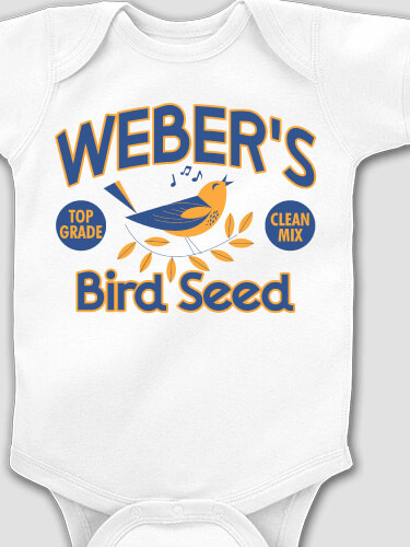 Bird Seed White Baby Bodysuit