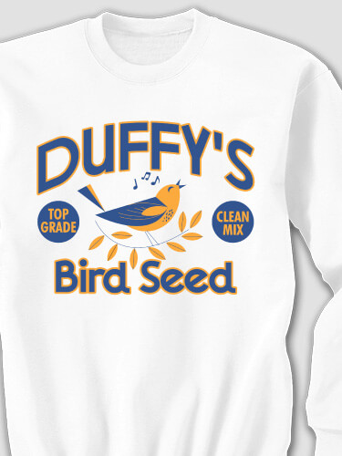 Bird Seed White Adult Sweatshirt