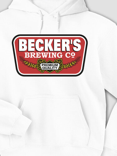 Brewing Company White Adult Hooded Sweatshirt