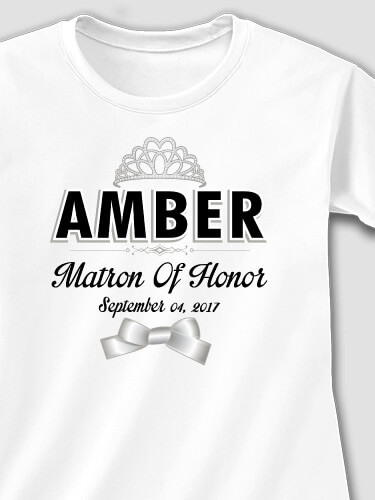 White Bridal Party Girls Personalized fitted-ladiestee 