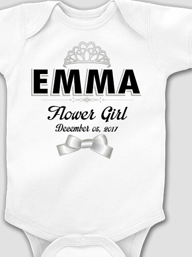 Bridal Party Girls White Baby Bodysuit