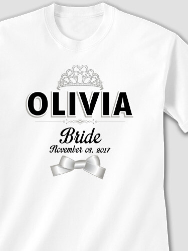 Bridal Party Girls White Adult T-Shirt