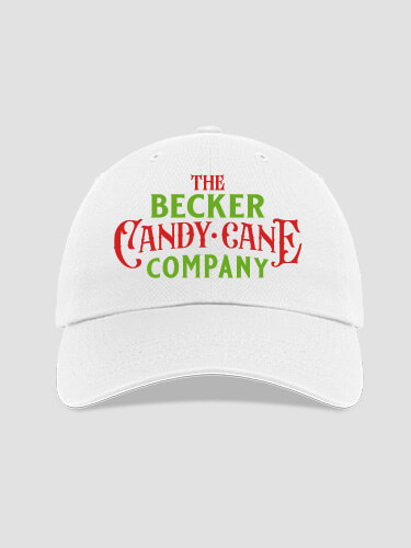 Candy Cane Company White Embroidered Hat