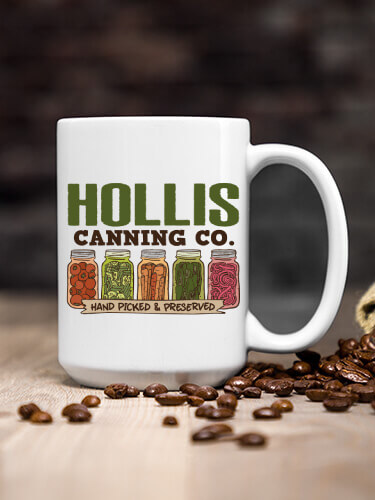 Canning Company White Ceramic Coffee Mug (single)