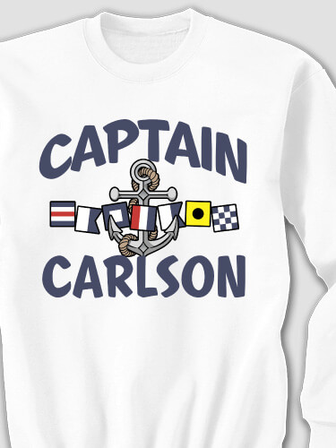 Captain White Adult Sweatshirt