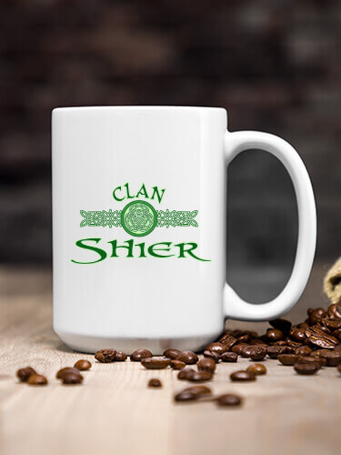 Celtic Clan White Ceramic Coffee Mug (single)