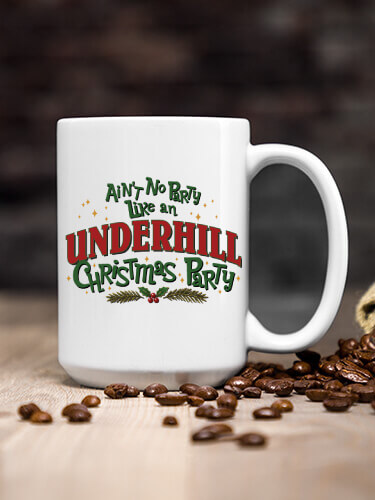Christmas Party White Ceramic Coffee Mug (single)