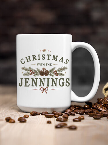 Christmas With White Ceramic Coffee Mug (single)