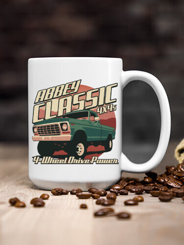 Classic 4X4s White Ceramic Coffee Mug (single)