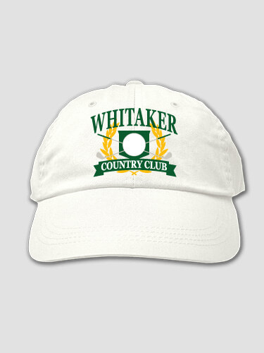 Classic Country Club White Embroidered Hat