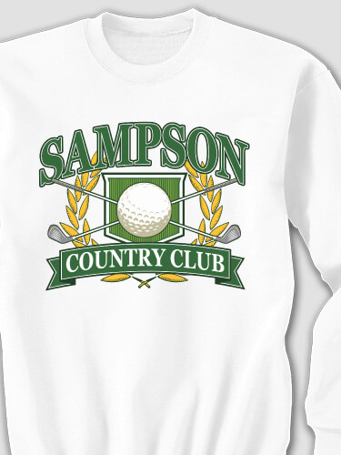 Classic Country Club White Adult Sweatshirt