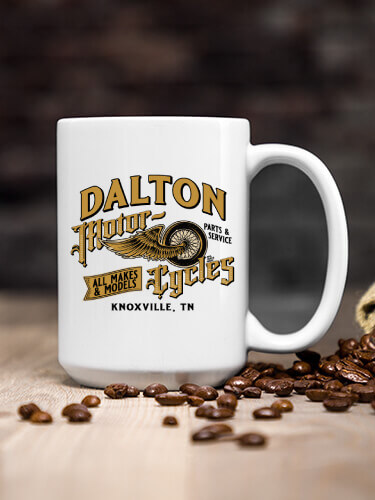 Classic Motorcycles White Ceramic Coffee Mug (single)