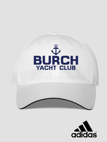 Classic Yacht Club White Embroidered Adidas Hat