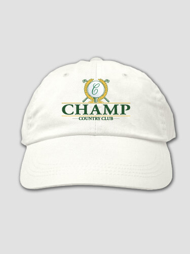 Country Club White Embroidered Hat