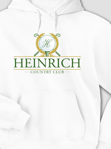 Country Club White Adult Hooded Sweatshirt