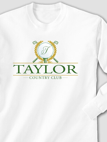 Country Club White Adult Long Sleeve
