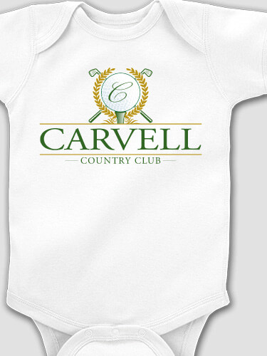 Country Club White Baby Bodysuit