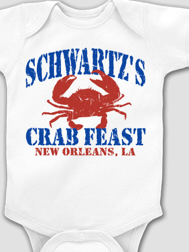 Crab Feast White Baby Bodysuit