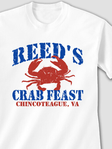 Crab Feast White Adult T-Shirt