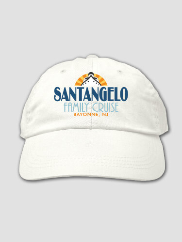 Family Cruise White Embroidered Hat