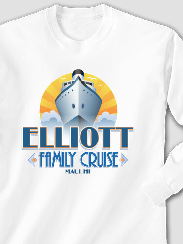 Family Cruise White Adult Long Sleeve