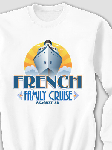 Family Cruise White Adult Sweatshirt