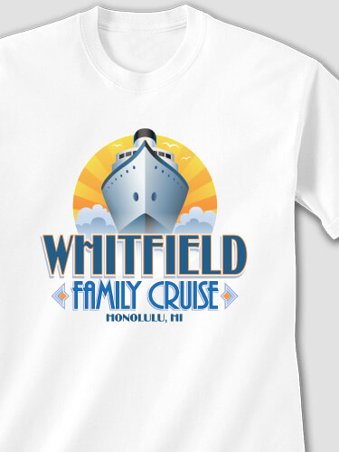 Family Cruise White Adult T-Shirt