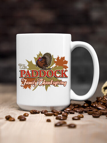 Family Thanksgiving White Ceramic Coffee Mug (single)
