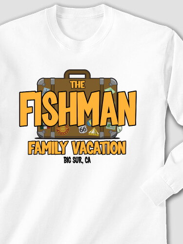 Family Vacation White Adult Long Sleeve