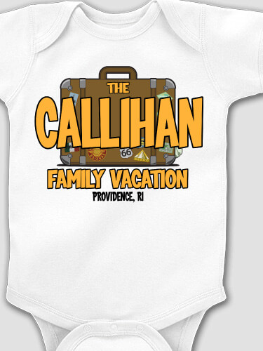 Family Vacation White Baby Bodysuit