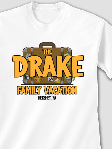 Family Vacation White Adult T-Shirt