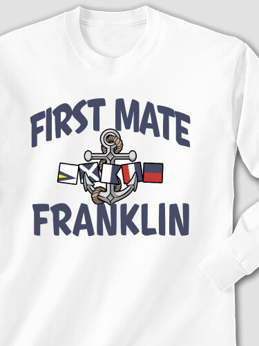 First Mate White Adult Long Sleeve