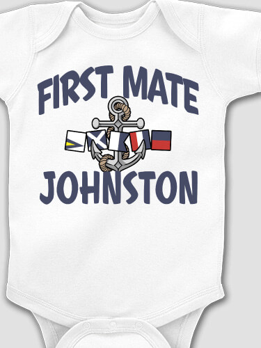 First Mate White Baby Bodysuit