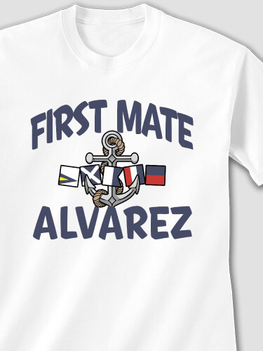 First Mate White Adult T-Shirt