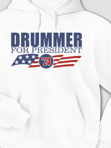 For President White Adult Hooded Sweatshirt