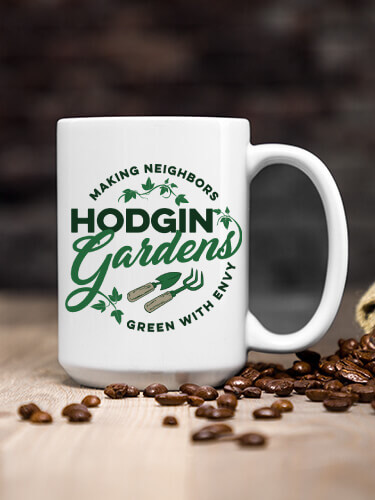Gardens White Ceramic Coffee Mug (single)