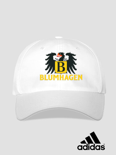 German Monogram White Embroidered Adidas Hat