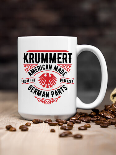 German Parts White Ceramic Coffee Mug (single)