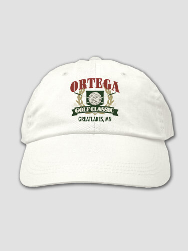 Golf Classic White Embroidered Hat