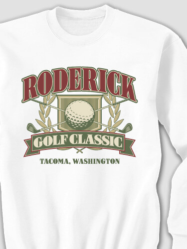 Golf Classic White Adult Sweatshirt