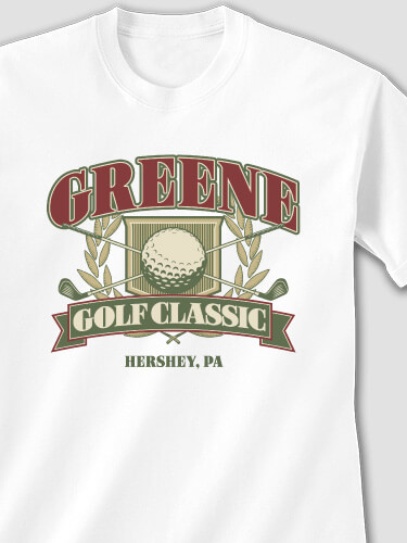 Golf Classic White Adult T-Shirt