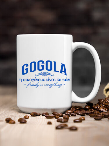 White Greek Family Is Everything Personalized ceramic-coffee-mug 